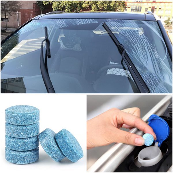 10pcs Universal Car Windshield Cleaner Tablets - Effervescent Solid Cleaner for Glass Water, Ideal Automobile Accessories with Spray Function