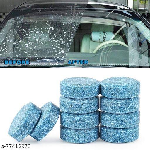 10pcs Universal Car Windshield Cleaner Tablets - Effervescent Solid Cleaner for Glass Water, Ideal Automobile Accessories with Spray Function