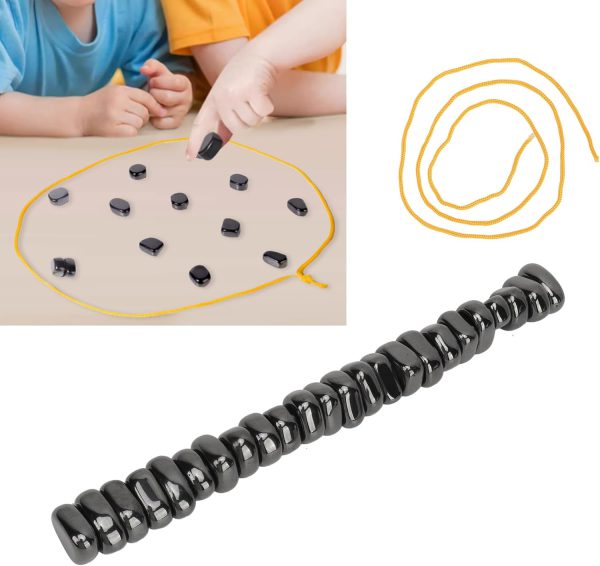 18-Piece Magnetic Chess Game: Entertaining Tabletop Magnet Game Set with Strings and Stones, Enhances Logical Thinking