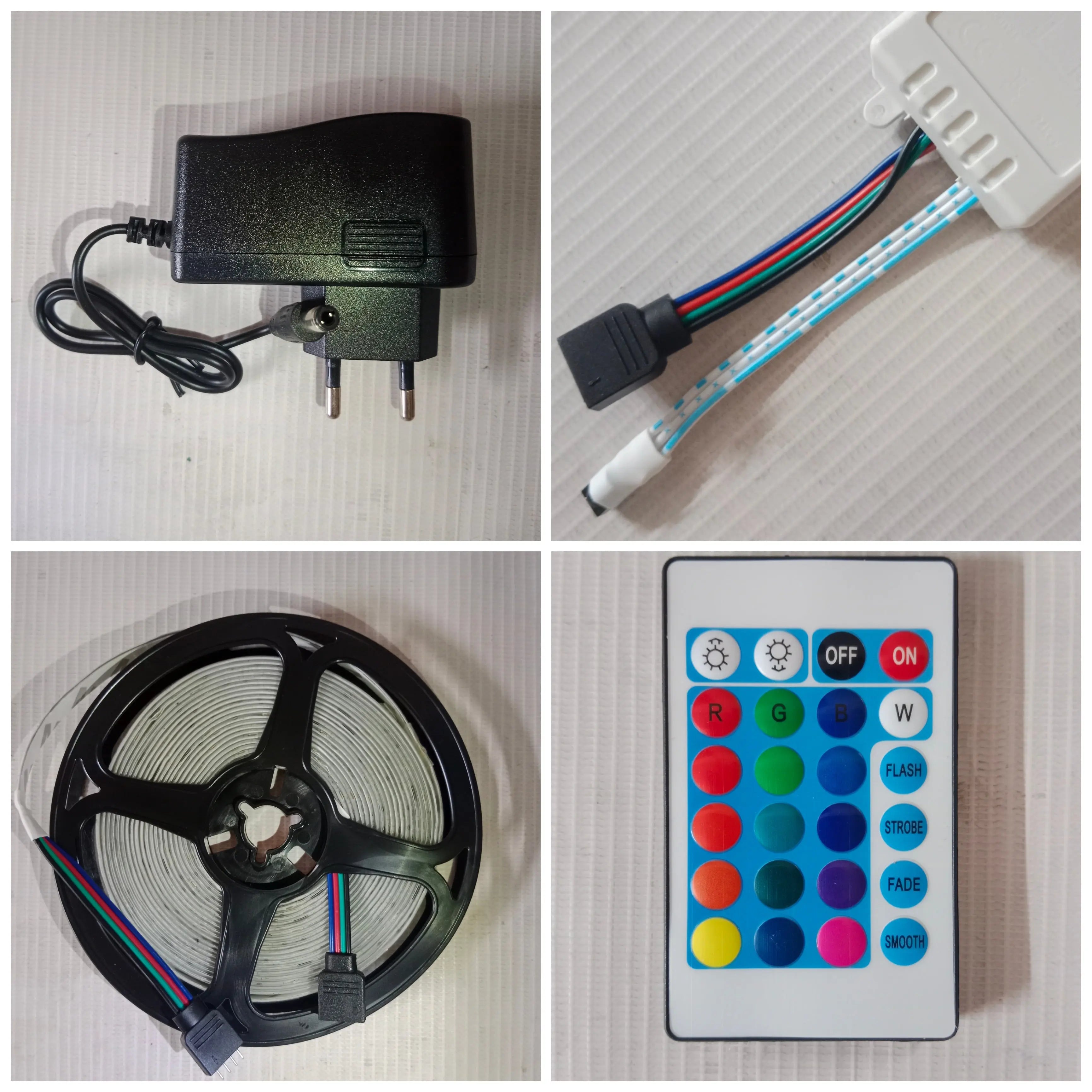 5-Meter RGB LED Strip Kit: Remote Control & 12V Power Supply Included Premium Quality My Store