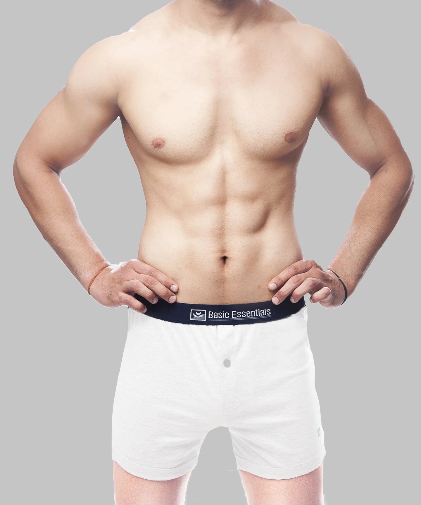 Men's White Jersey Boxers (Pack of 1) Buy N' Buzz