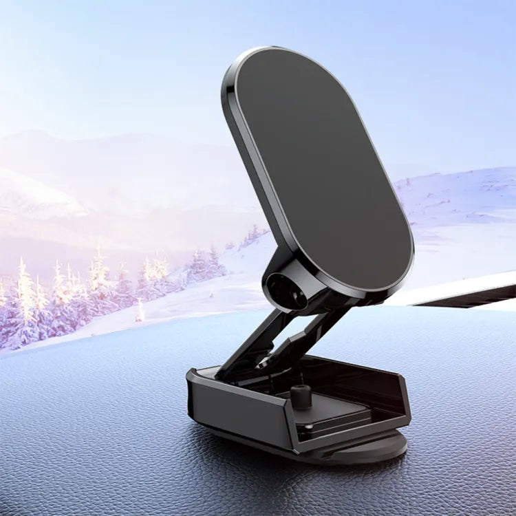 Folding Car Mobile Phone Bracket with Strong Magnetic Suction, 360° Rotating, Adjustable Height, Air Outlet Navigation Holder