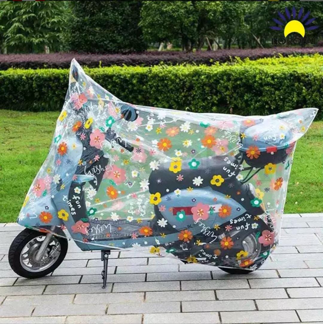 All-Season Waterproof Motorcycle Protective Cover with Transparent Shell - Universal Electric Scooter Shelter for Snow, Rain, and Dirt Protection