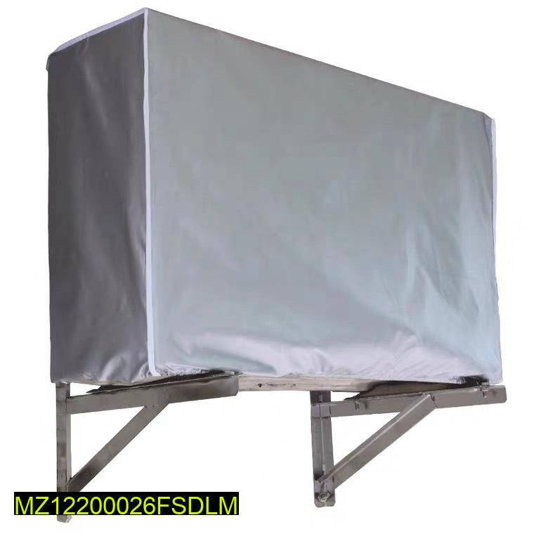 C dust cover for outdoor unit, front view, heavy-duty protection for exterior air conditioner