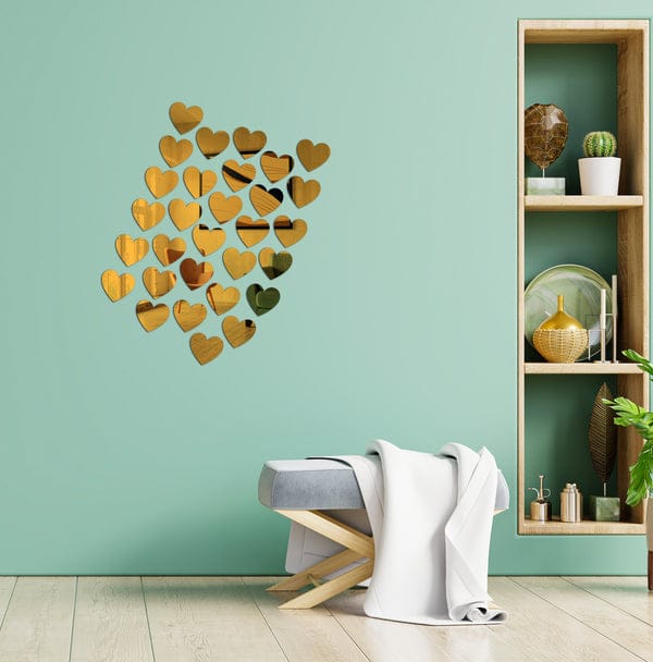 Acrylic Heart-Shaped Mirror Wall Decor - Perfect Gift for Friends and Family