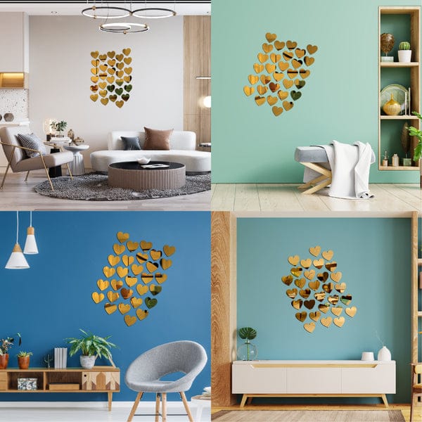 Acrylic Heart-Shaped Mirror Wall Decor - Perfect Gift for Friends and Family