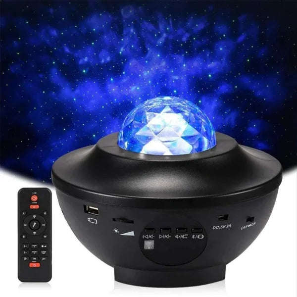 Bluetooth USB Music Player Starry Sky Galaxy Projector Nightlight for Children - Colorful Star Night Light with Remote Control - Romantic Projection Lamp Gift