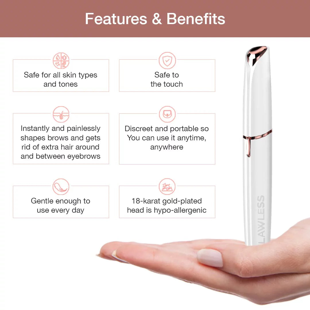 Electric Eyebrow Razor: Finishing Touch Flawless Brows Hair Remover for Women with LED Light - Instant & Painless Hair Removal My Store