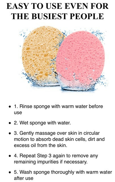 WhiteInsta Face and Body Sponge Set - Pack of 2 Sponges