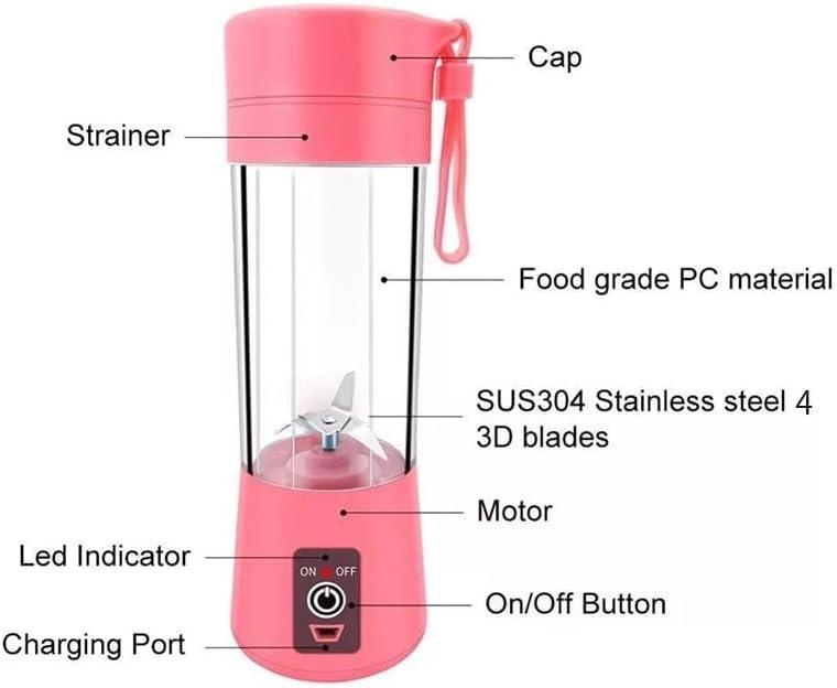 Portable design of Rechargeable Juicer Blender, great for travel and outdoor use