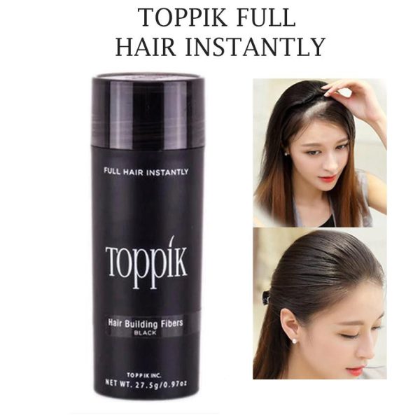 Toppik Bundle: 3-Pack with 27.5gm Fiber, Toppik Hair Comb, and Applicator – Black/Dark Brown